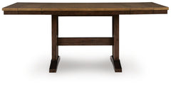 Anixburg Light Brown/Dark Brown Counter Height Dining Extension Table - Ornate Home