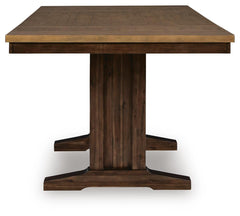 Anixburg Light Brown/Dark Brown Counter Height Dining Extension Table - Ornate Home