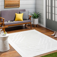 Anja Cream Outdoor Rug - Clearance - Ornate Home