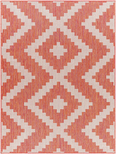 Anke Orange Outdoor Area Rug - Clearance - Ornate Home