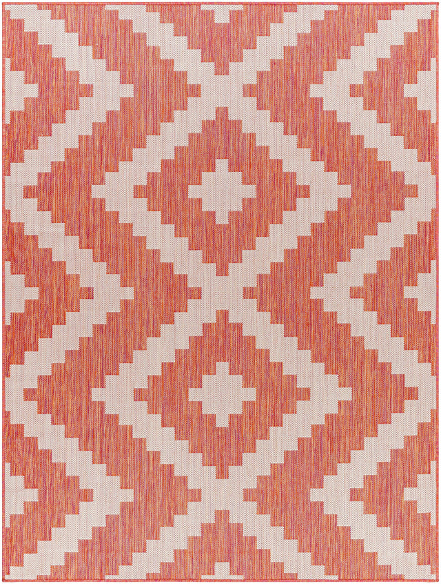 Anke Orange Outdoor Area Rug - Clearance - Ornate Home