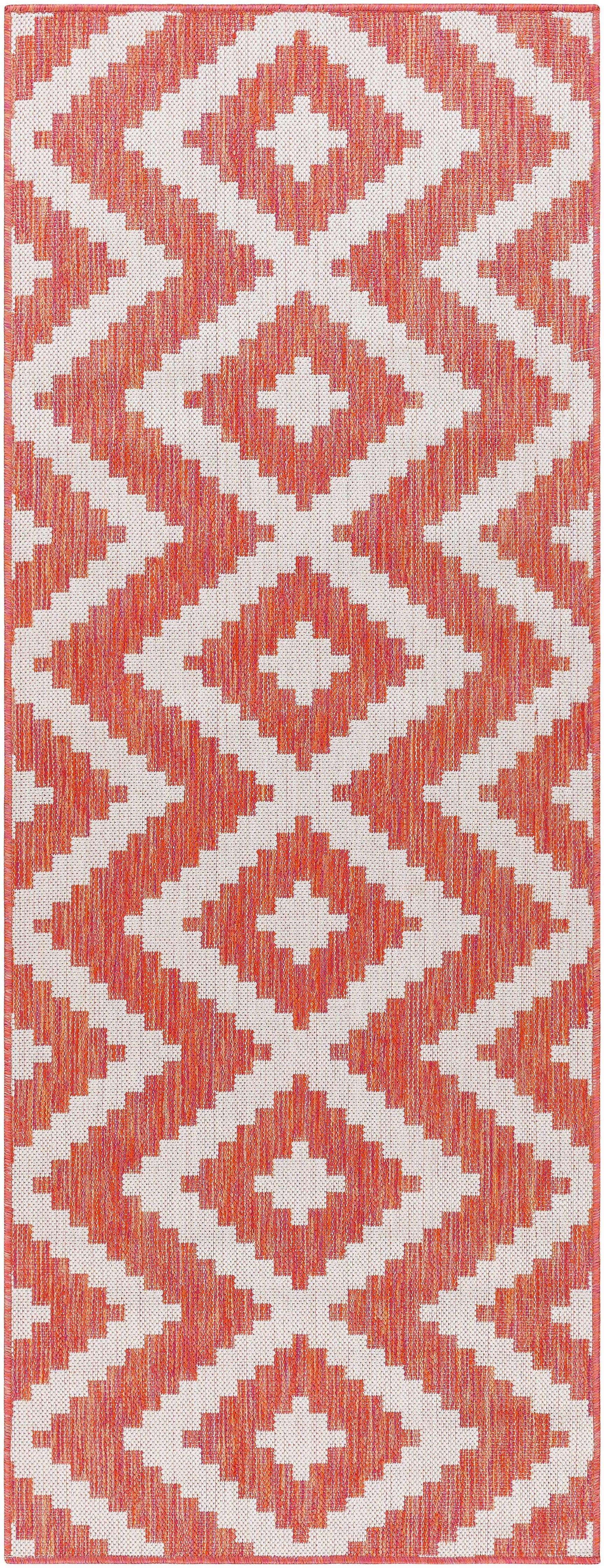 Anke Orange Outdoor Area Rug - Clearance - Ornate Home
