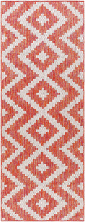 Anke Orange Outdoor Area Rug - Clearance - Ornate Home