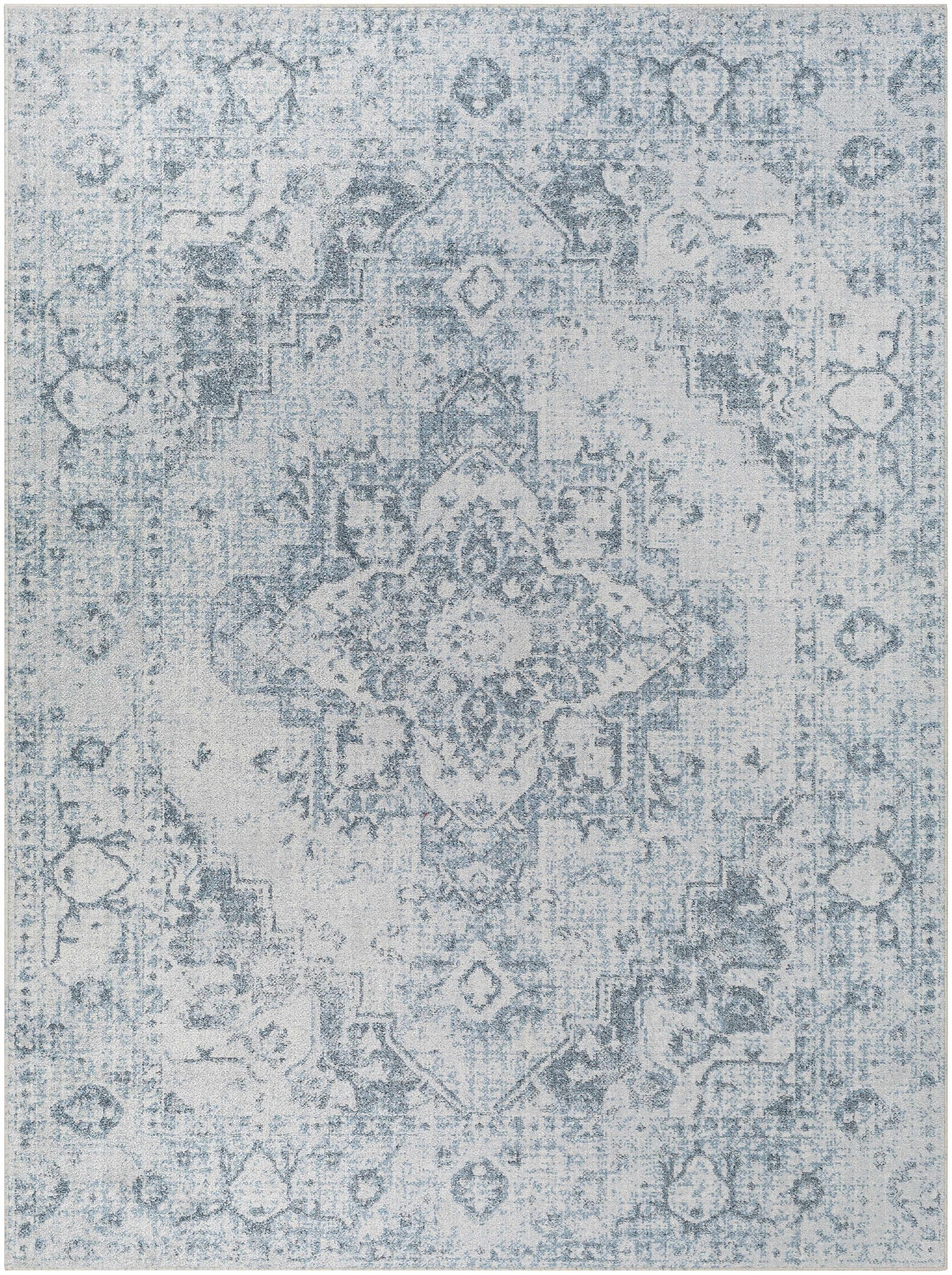 Ankti Aqua Washable Area Rug - Clearance - Ornate Home