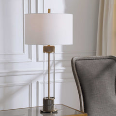 Anmer Brass Industrial Table Lamp - Ornate Home