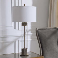 Anmer Brass Industrial Table Lamp - Ornate Home