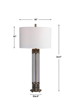 Anmer Brass Industrial Table Lamp - Ornate Home