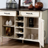 Ann Lee Antique White/Antique Oak Server - Ornate Home