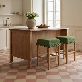 Anna Green/Walnut Counter Stool - Ornate Home