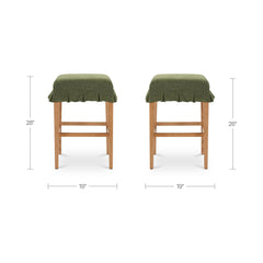 Anna Green/Walnut Counter Stool - Ornate Home