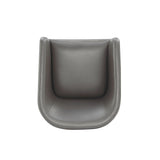 Anna Round Faux Leather Dining Armchair in Pewter - Ornate Home