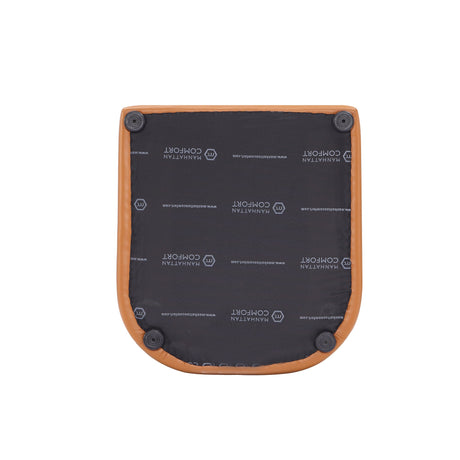 Anna Round Faux Leather Dining Armchair in Saddle - Ornate Home