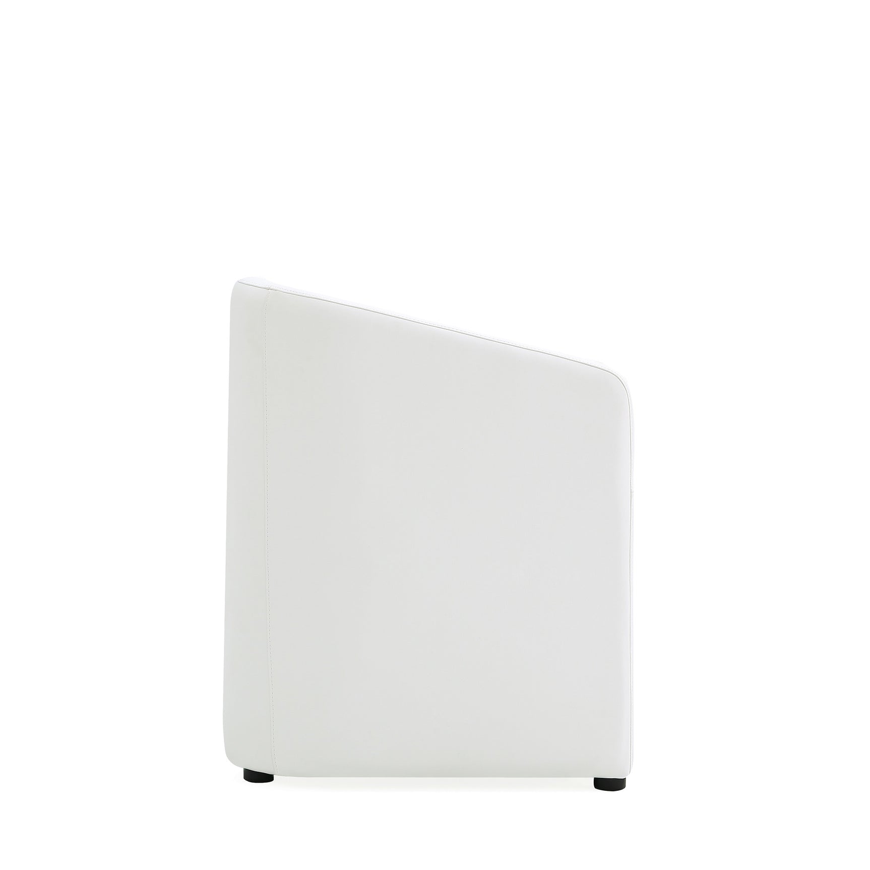 Anna Round Faux Leather Dining Chair in Cream (set of 2) - Ornate Home