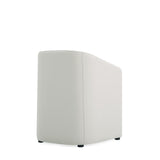 Anna Round Faux Leather Dining Chair in Light Stone Grey (set of 2) - Ornate Home