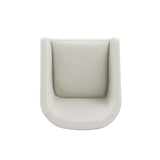 Anna Round Faux Leather Dining Chair in Light Stone Grey (set of 2) - Ornate Home