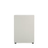 Anna Square Faux Leather Dining Arm Chair in Light Stone Grey (set of 2) - Ornate Home