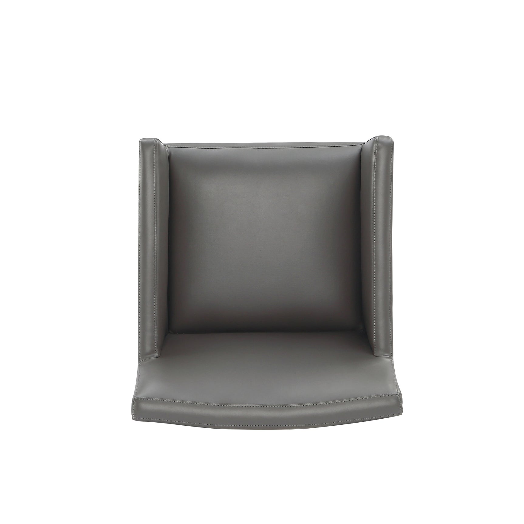 Anna Square Faux Leather Dining Armchair in Pewter - Ornate Home