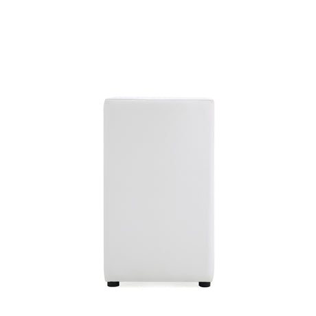 Anna Square Faux Leather Dining Chair in Cream - Ornate Home