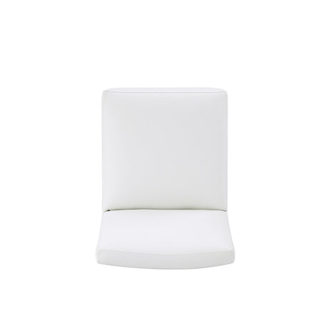 Anna Square Faux Leather Dining Chair in Cream - Ornate Home