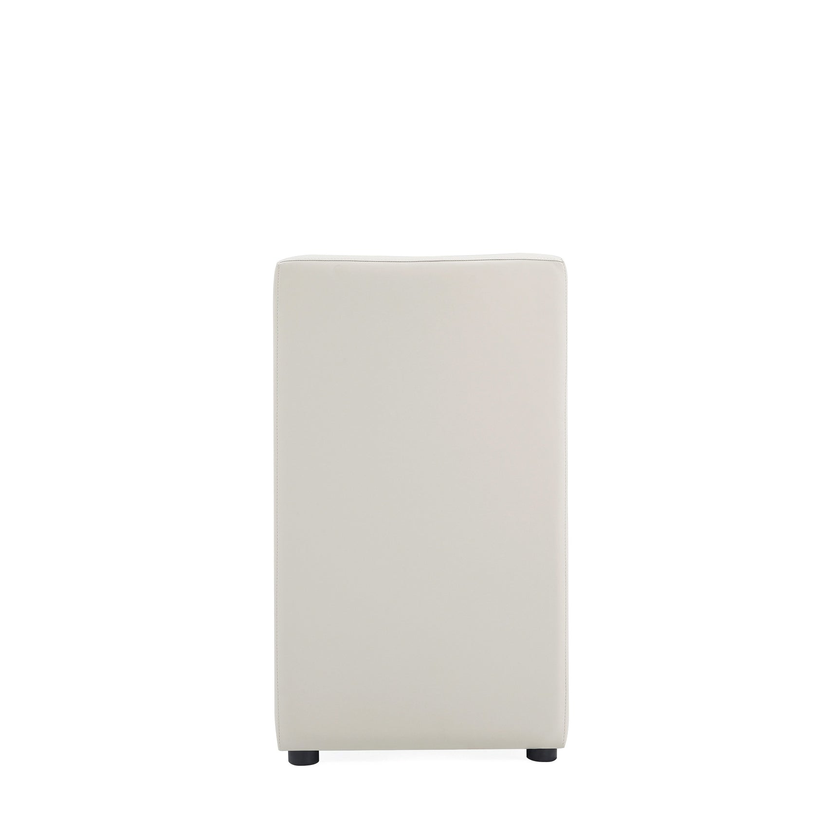 Anna Square Faux Leather Dining Chair in Light Stone Grey - Ornate Home