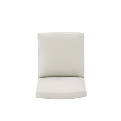 Anna Square Faux Leather Dining Chair in Light Stone Grey - Ornate Home