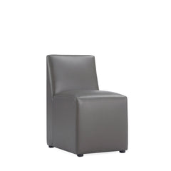 Anna Square Faux Leather Dining Chair in Pewter - Ornate Home
