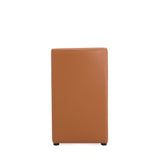 Anna Square Faux Leather Dining Chair in Saddle - Ornate Home