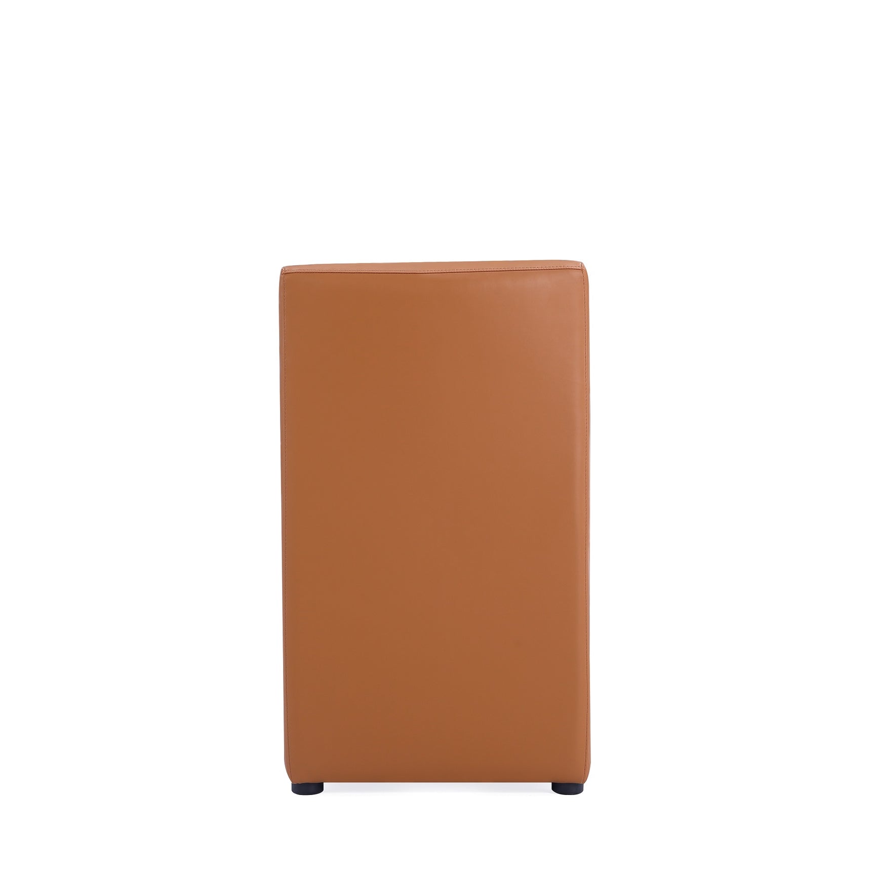 Anna Square Faux Leather Dining Chair in Saddle - Ornate Home