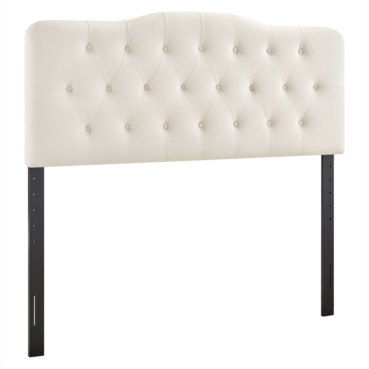 Annabel Alabaster Stain-Resistant Performance Velvet Full Headboard - Ornate Home