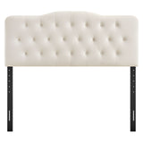 Annabel Alabaster Stain-Resistant Performance Velvet Full Headboard - Ornate Home