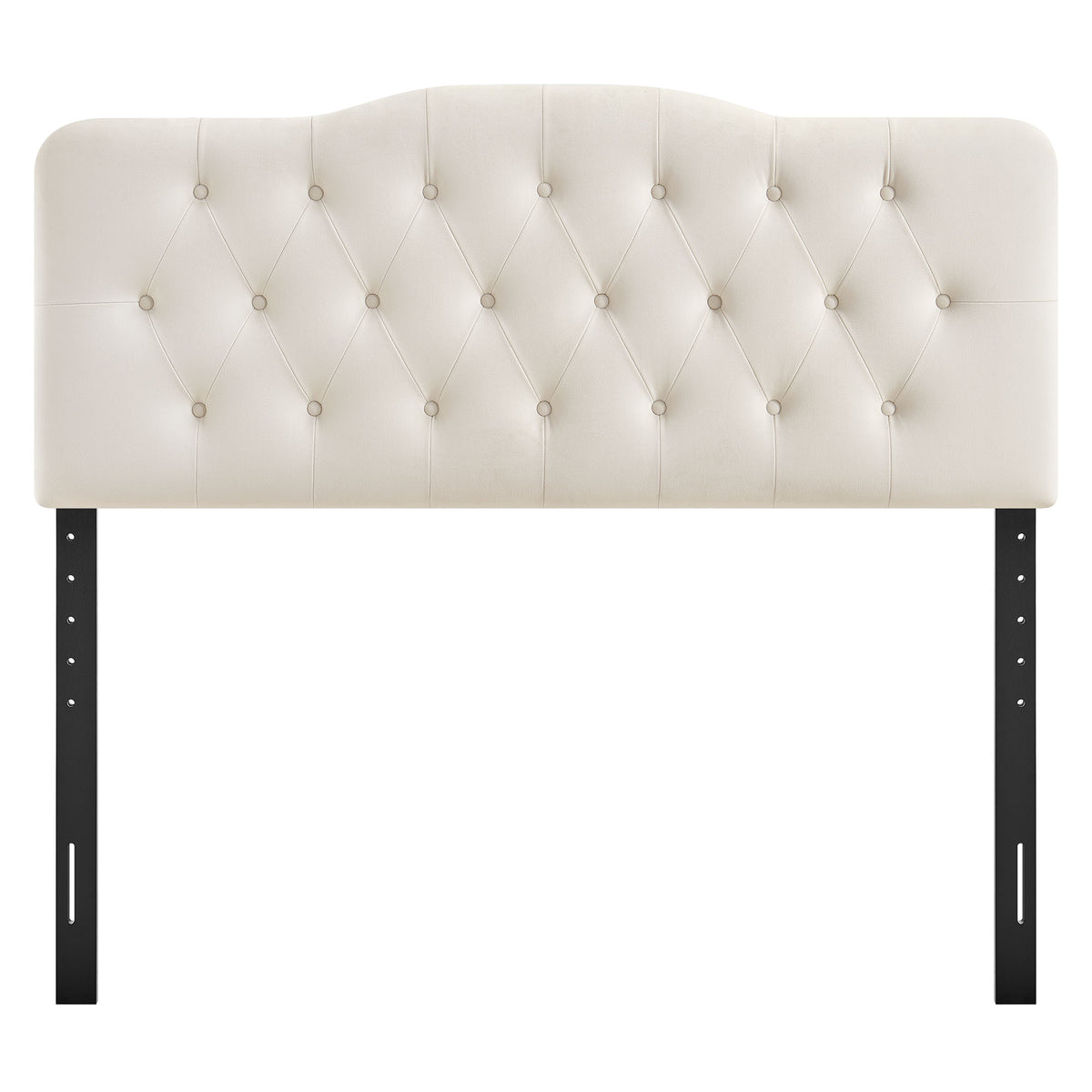 Annabel Alabaster Stain-Resistant Performance Velvet Full Headboard - Ornate Home