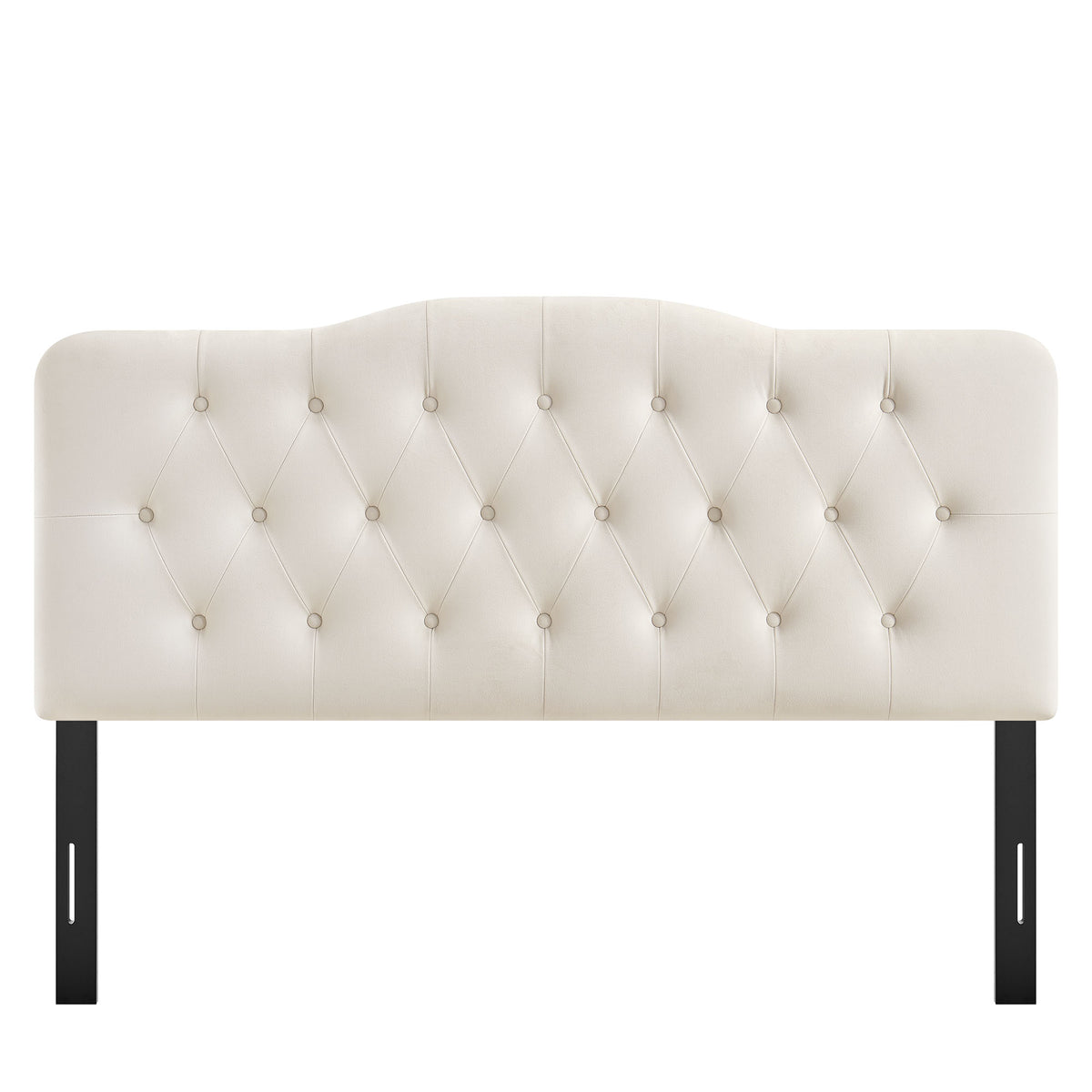 Annabel Alabaster Stain-Resistant Performance Velvet Full Headboard - Ornate Home
