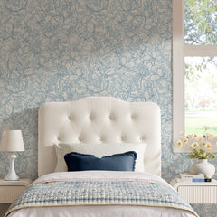 Annabel Alabaster Stain-Resistant Performance Velvet Twin Headboard - Ornate Home