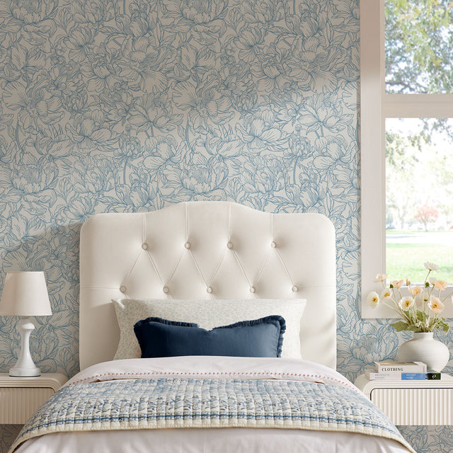 Annabel Alabaster Stain-Resistant Performance Velvet Twin Headboard - Ornate Home
