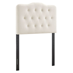 Annabel Alabaster Stain-Resistant Performance Velvet Twin Headboard - Ornate Home