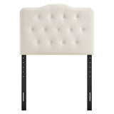 Annabel Alabaster Stain-Resistant Performance Velvet Twin Headboard - Ornate Home