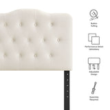 Annabel Alabaster Stain-Resistant Performance Velvet Twin Headboard - Ornate Home