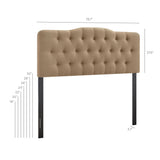 Annabel Almond Premium Linen Blend King Headboard - Ornate Home