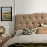Annabel Almond Premium Linen Blend Queen Headboard - Ornate Home