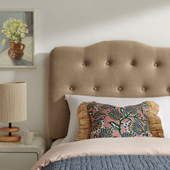 Annabel Almond Premium Linen Blend Twin Headboard - Ornate Home