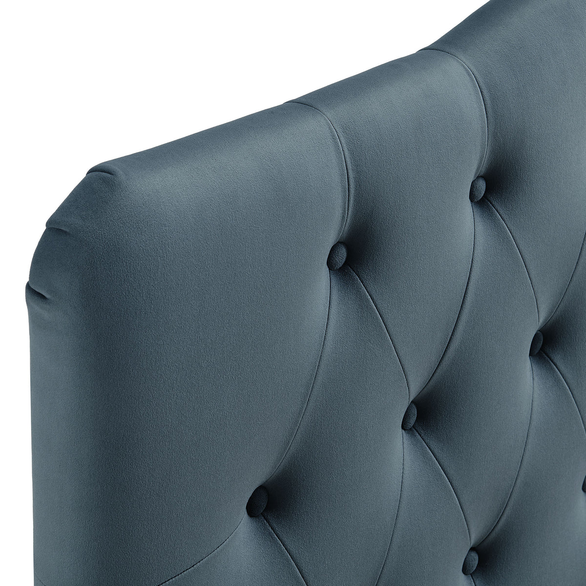 Annabel Cadet Blue Stain-Resistant Performance Velvet King Headboard - Ornate Home