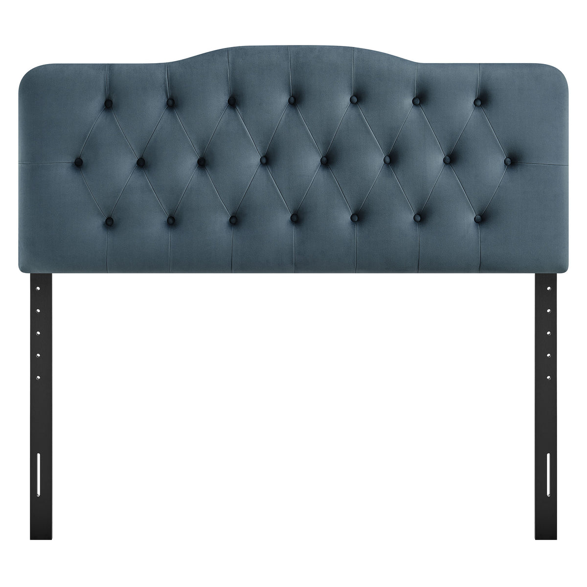 Annabel Cadet Blue Stain-Resistant Performance Velvet Queen Headboard - Ornate Home