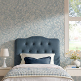 Annabel Cadet Blue Stain-Resistant Performance Velvet Twin Headboard - Ornate Home