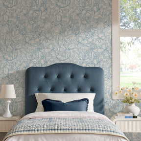 Annabel Cadet Blue Stain-Resistant Performance Velvet Twin Headboard - Ornate Home