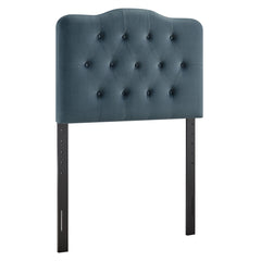 Annabel Cadet Blue Stain-Resistant Performance Velvet Twin Headboard - Ornate Home