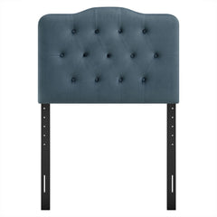 Annabel Cadet Blue Stain-Resistant Performance Velvet Twin Headboard - Ornate Home