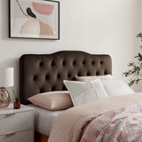 Annabel Chocolate Brown Stain-Resistant Performance Velvet King Headboard - Ornate Home