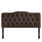 Annabel Chocolate Brown Stain-Resistant Performance Velvet King Headboard - Ornate Home