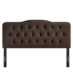 Annabel Chocolate Brown Stain-Resistant Performance Velvet King Headboard - Ornate Home