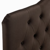 Annabel Chocolate Brown Stain-Resistant Performance Velvet King Headboard - Ornate Home